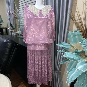 Vintage V.L.P. Long sleeves top and skirt set